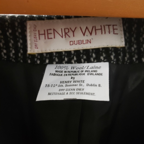 VINTAGE HENRY WHITE DUBLIN 100% Wool Blazer - Picture 5 of 7